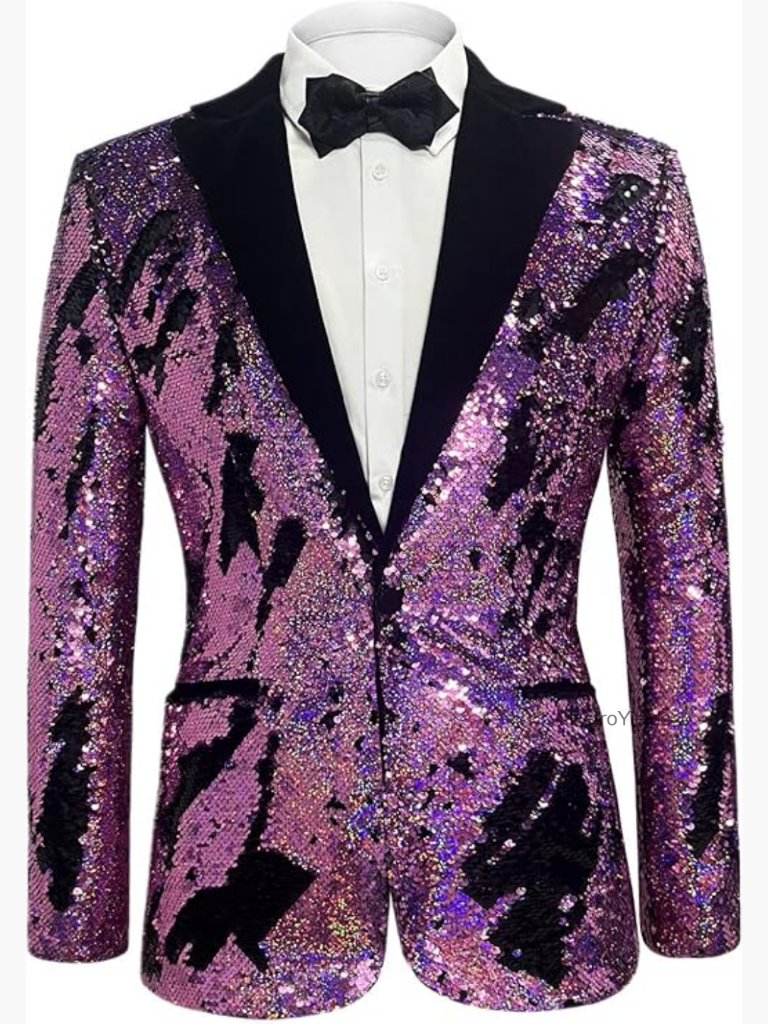 Sequins Floral Blazer Jacket Suit Coat Formal Party Prom Wedding